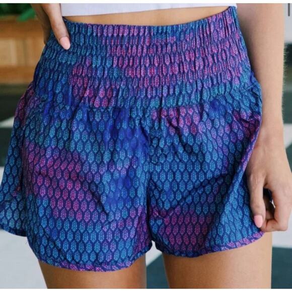 FREE PEOPLE MOVEMENT The Way Home Short Marianas Buti Blue and Purple size small - Picture 1 of 6
